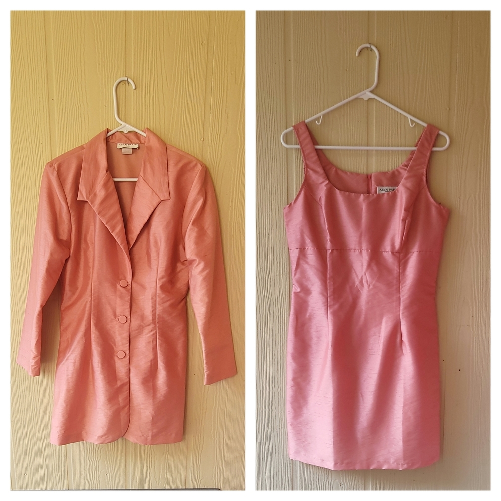 Coral or Peach Colored Sleeveless Dress with Blazer Size 11/12